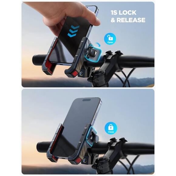 Motorcycle Bike Phone Mount Holder - Bicycle Handlebar Cell Phone Mount - Picture 4 of 7